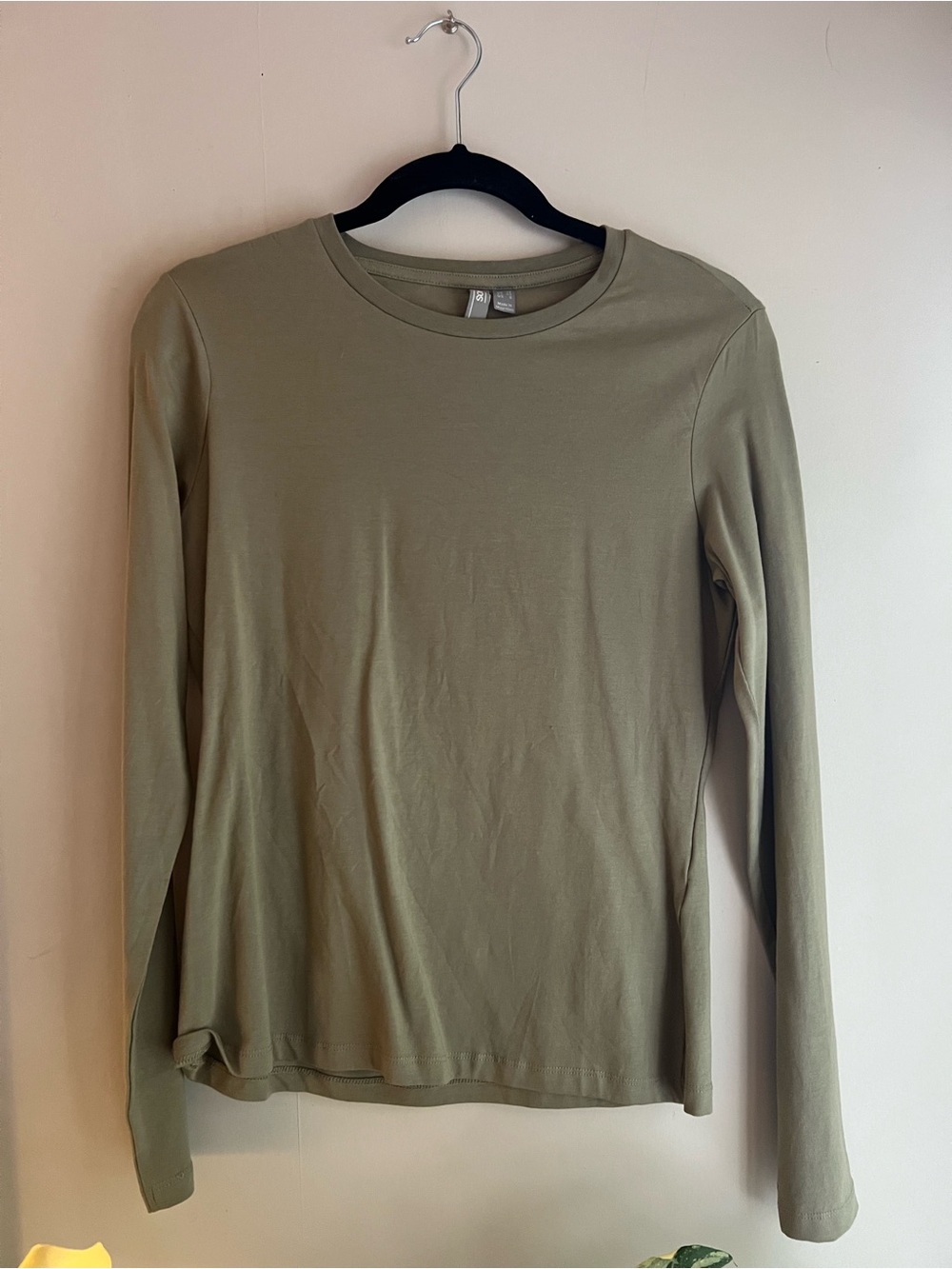 ASOS Olive Green Long-Sleeve Crewneck Top